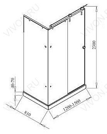 Aquanet  Душевой уголок "Beta 1208-13 L" 174267 – фотография-2